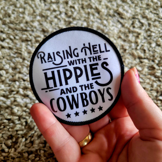 Raisin Hell With the Hippies and the Cowboys Patch