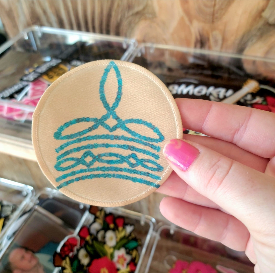 Boot Stitch Round Patch