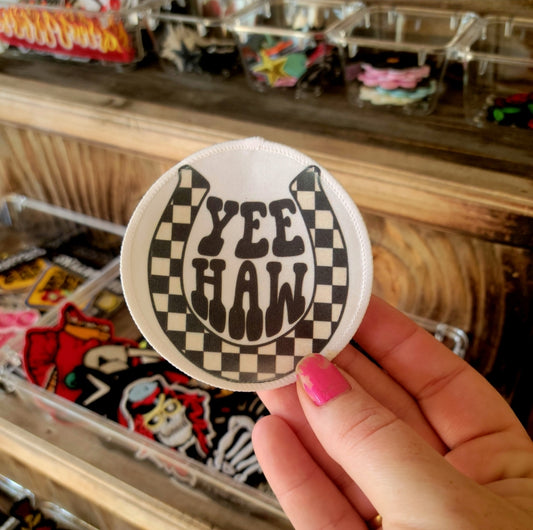 Yee Haw Round Patch