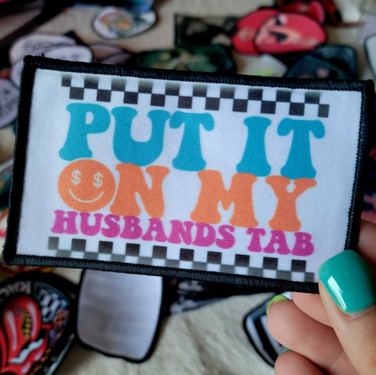 Put it on my Husbands Tab Patch