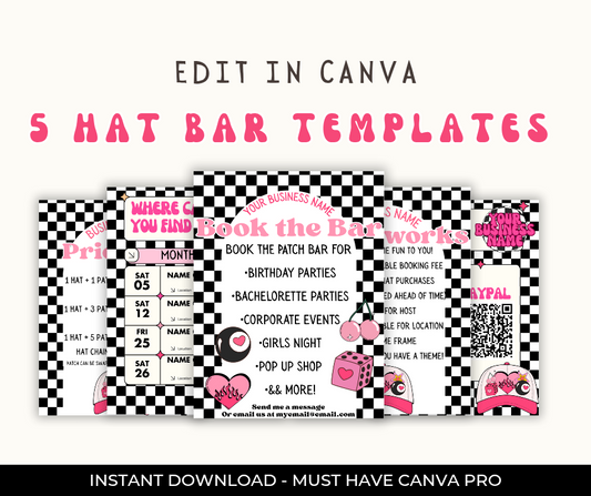 Hat Bar Canva Template