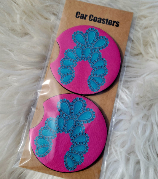 Turquoise Car Coasters