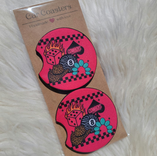 Western Collage Car Coasters