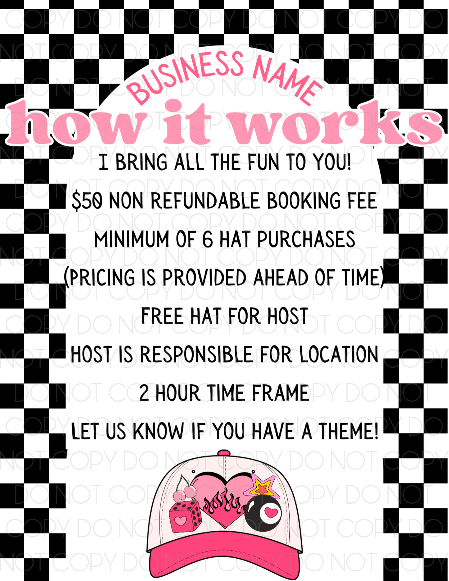 Hat Bar Canva Template