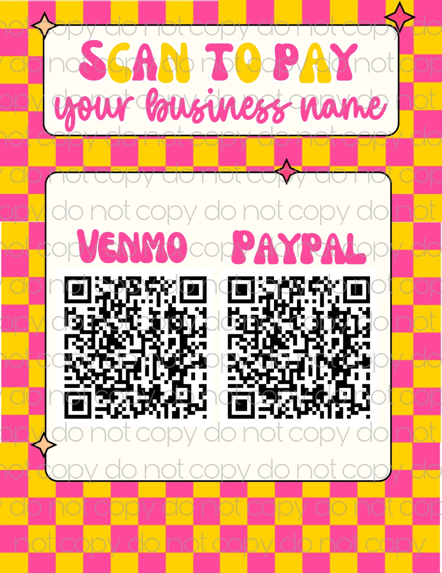 Pink Check Canva Hat Bar Template