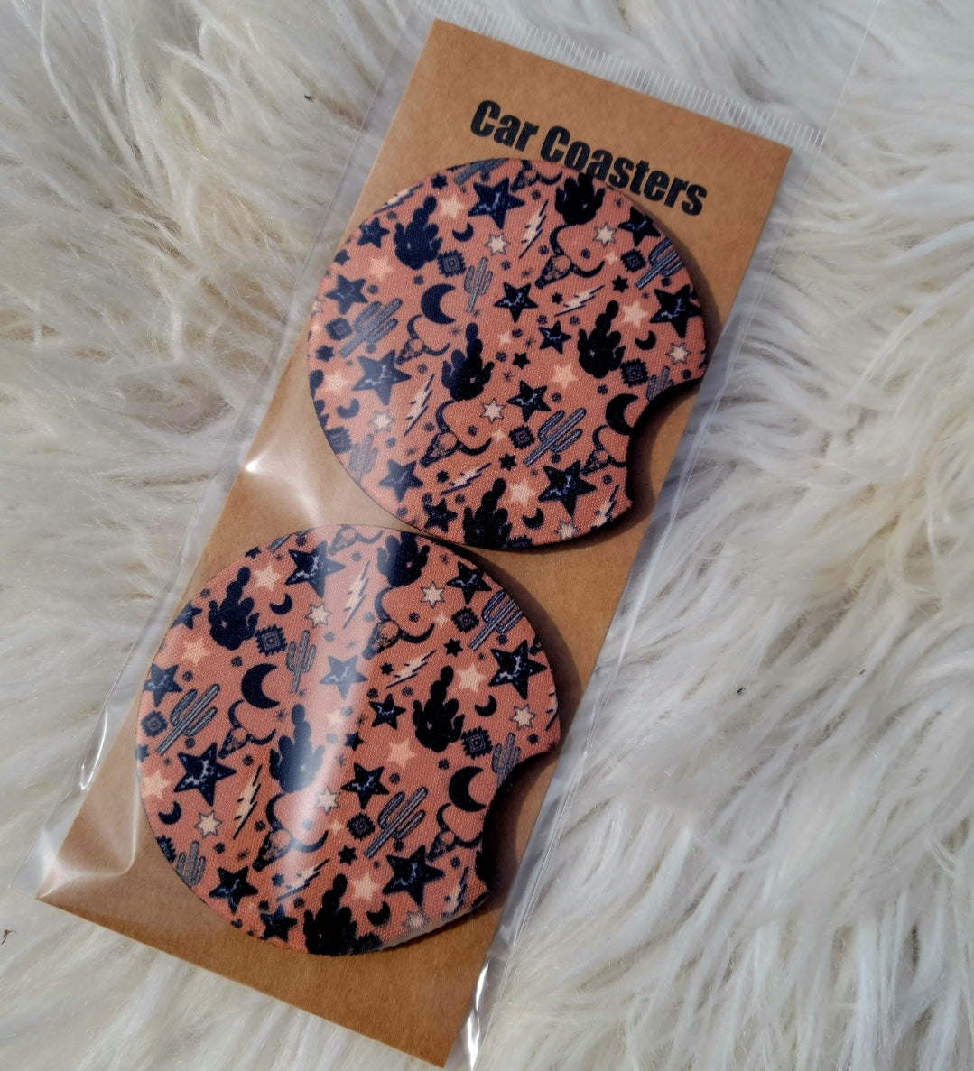 Western Pattern Car Coasters