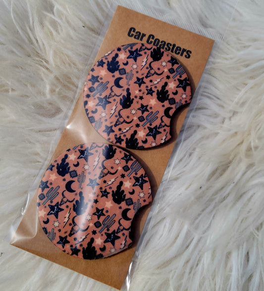 Western Pattern Car Coasters