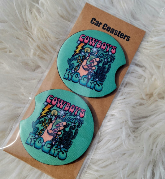 Cowboy Tears Car Coasters