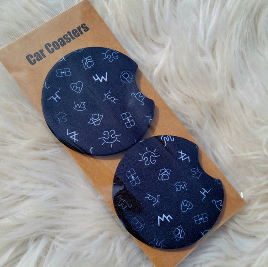 Western Brands Car Coasters