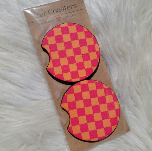 Checkered Car Coasters