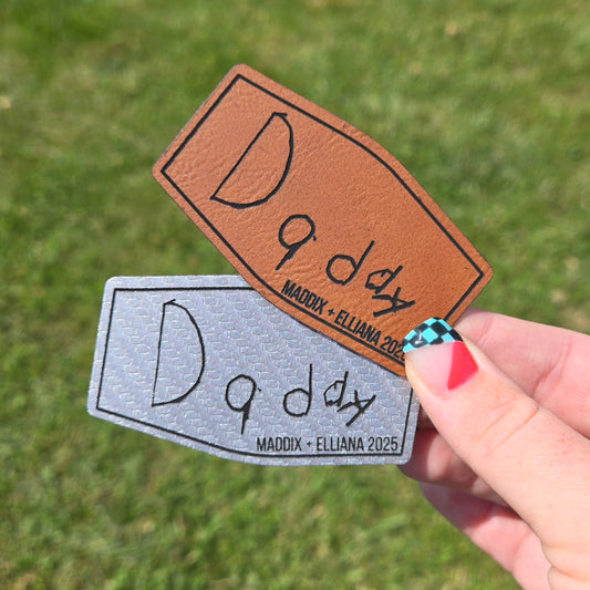 Dad- custom hand writing patch