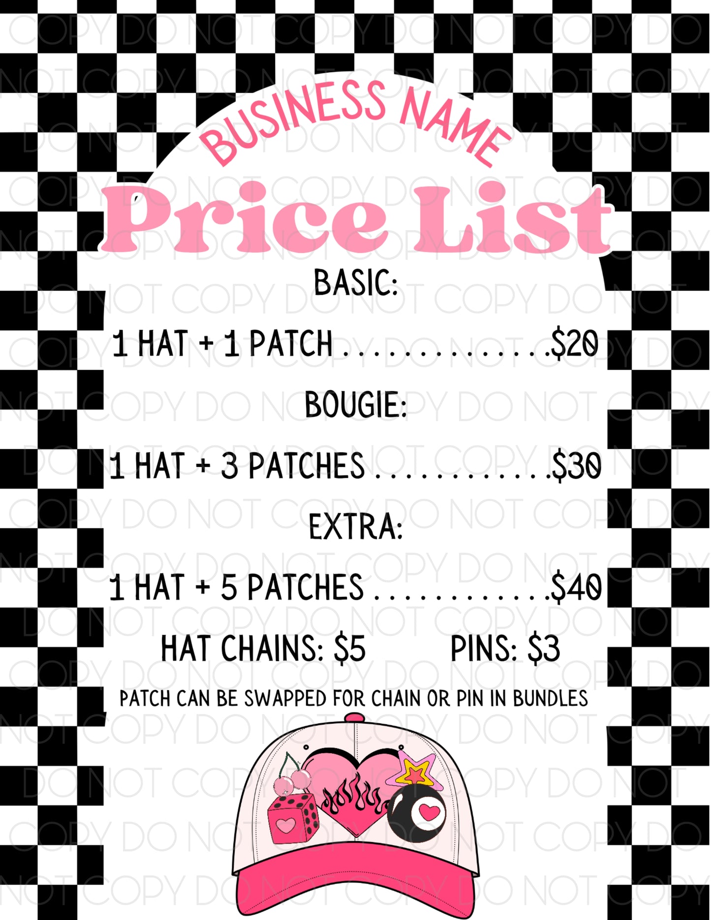 Hat Bar Canva Template