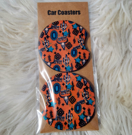 Howdy Car Coasters