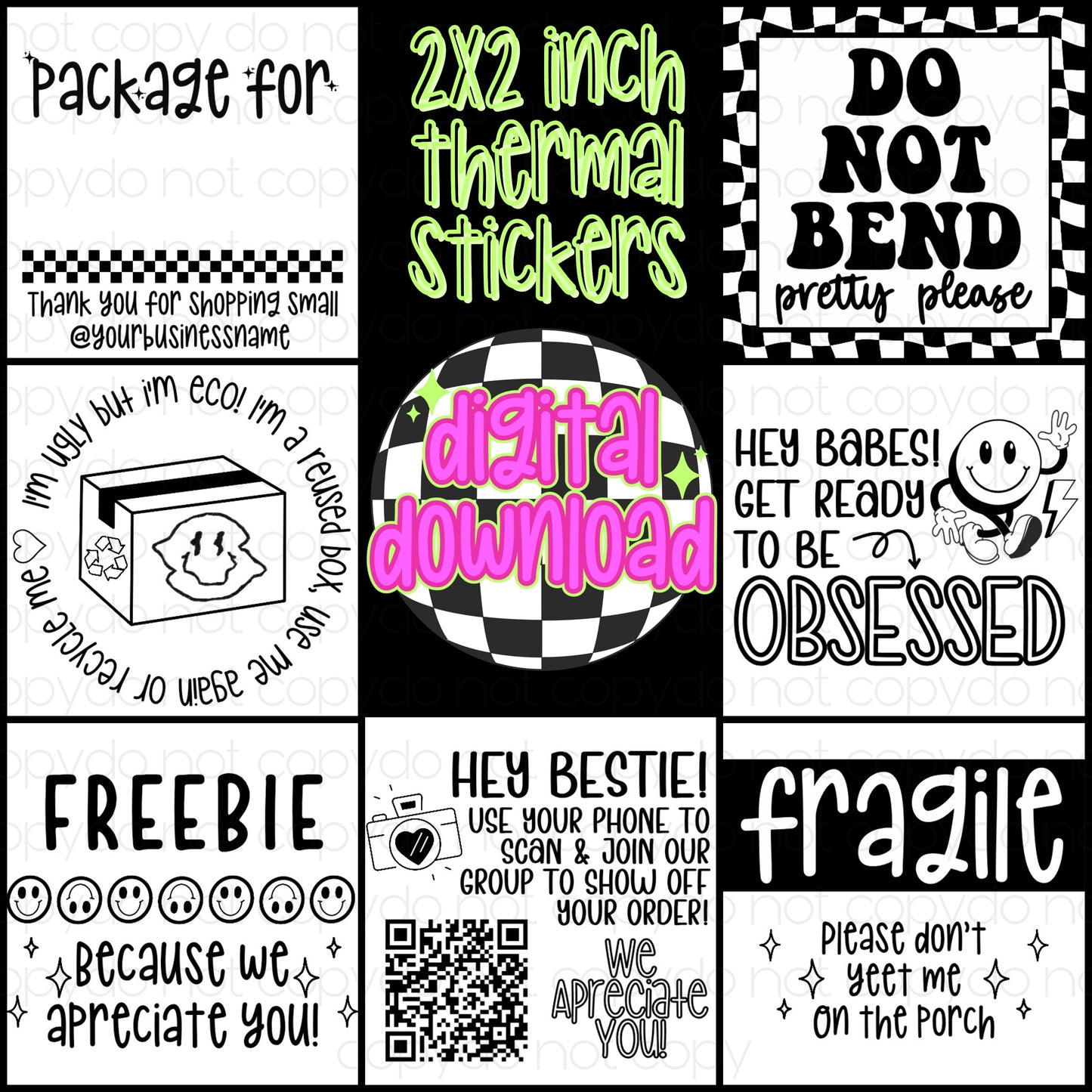 2x2 inch thermal sticker template