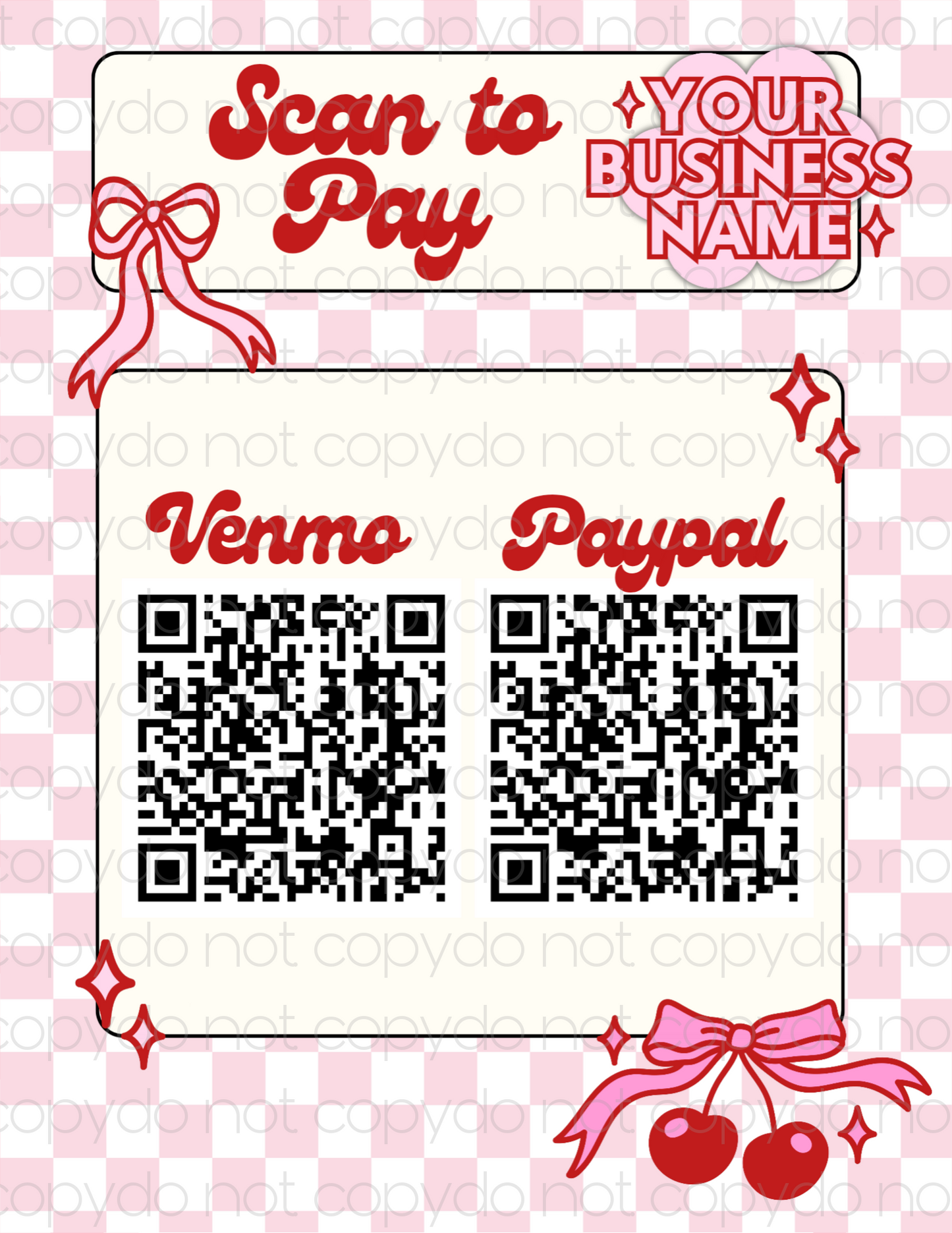 Cherry Canva Hat Bar Template