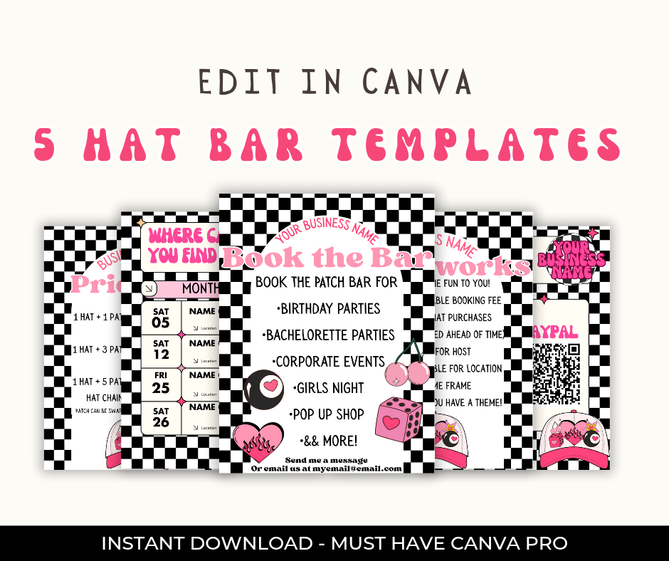 Hat Bar Canva Template