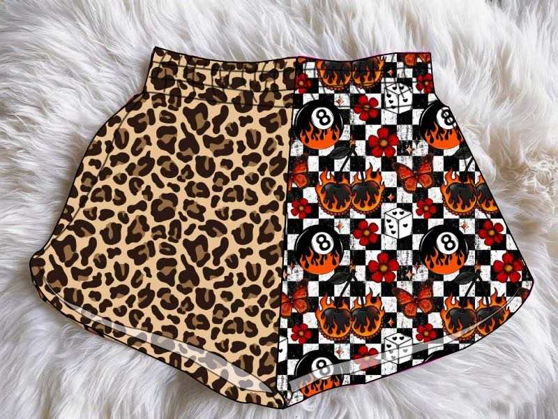 Split Print Shorts (adult)