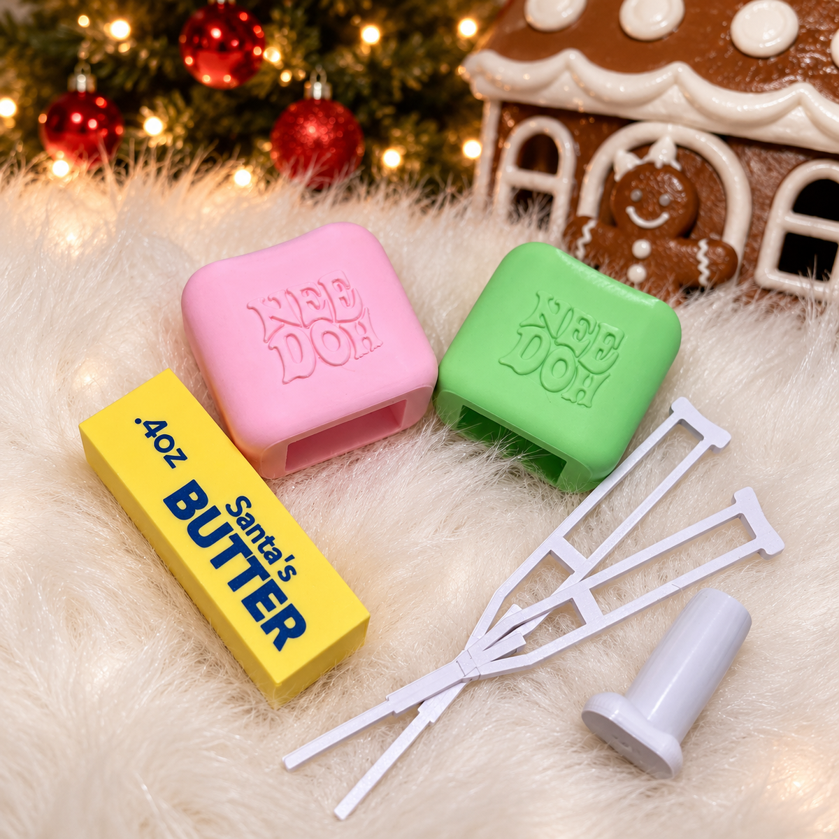 Christmas Elf Accessories | NEE DOH Cube, Santa’s Butter, Cast & Crutches | Elf Props