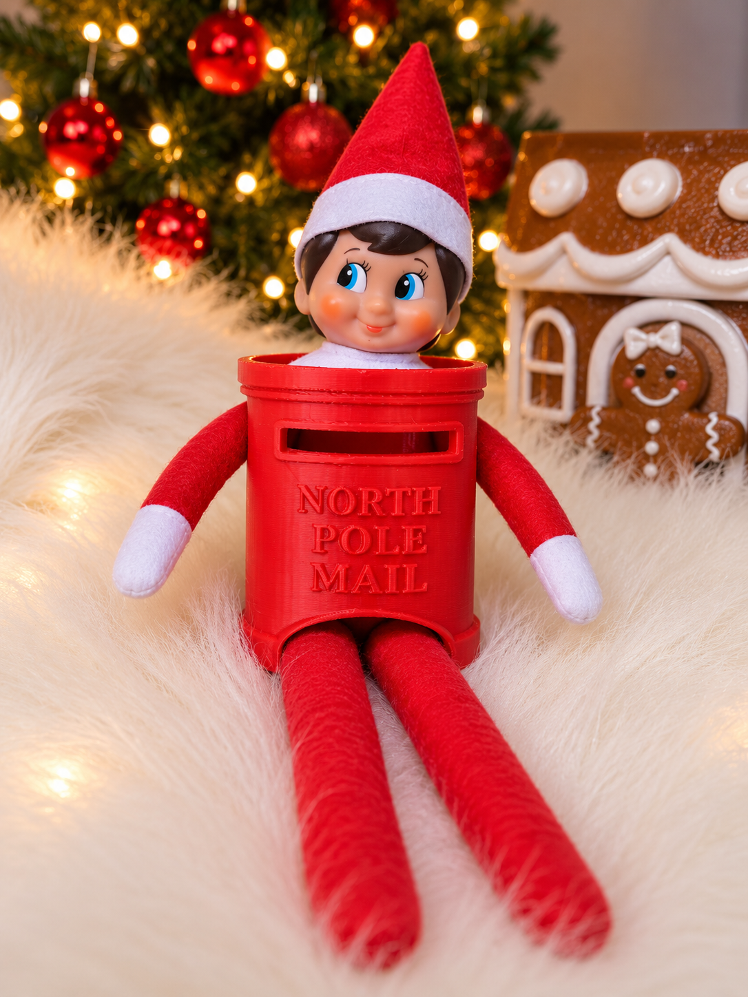 North Pole Mailbox Elf Costume | 3D Printed Christmas Elf Prop