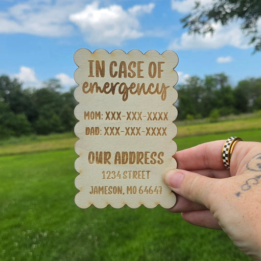 Emergency Contact Magnet