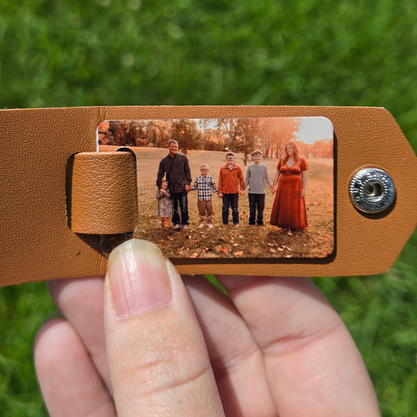Leather Photo Keychain