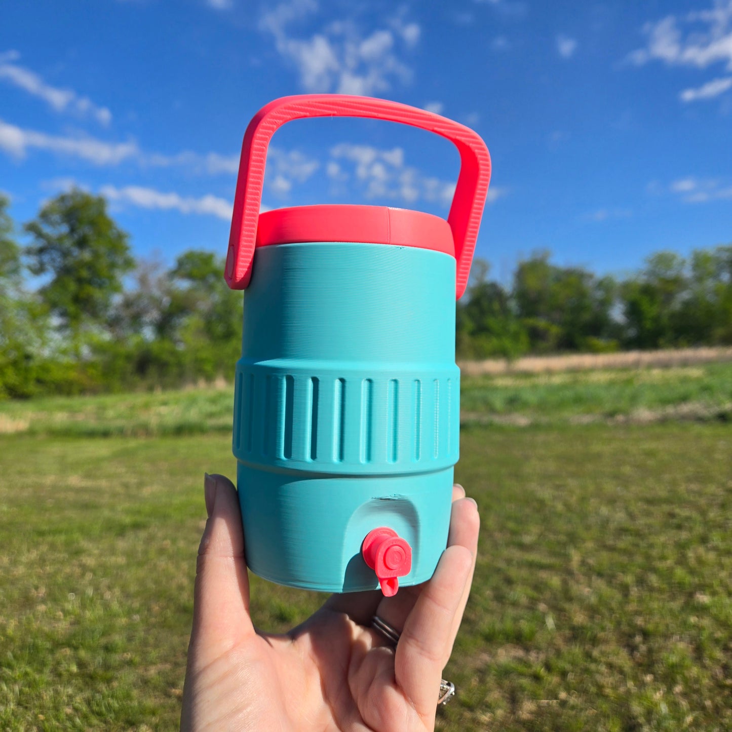 Can Cooler with Straw Hole