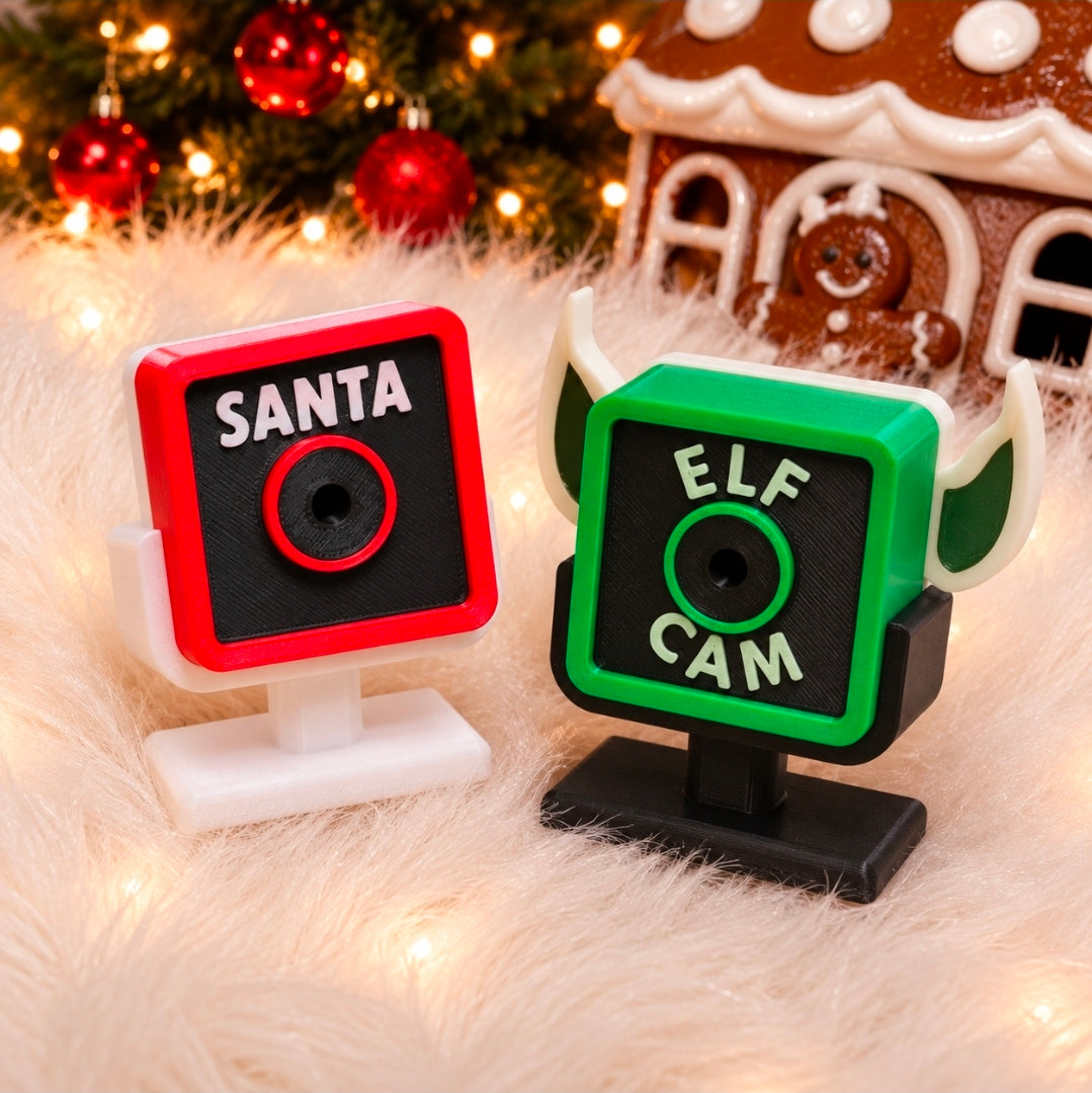 Santa Cam & Elf Cam | 3D Printed Christmas Camera Decoration