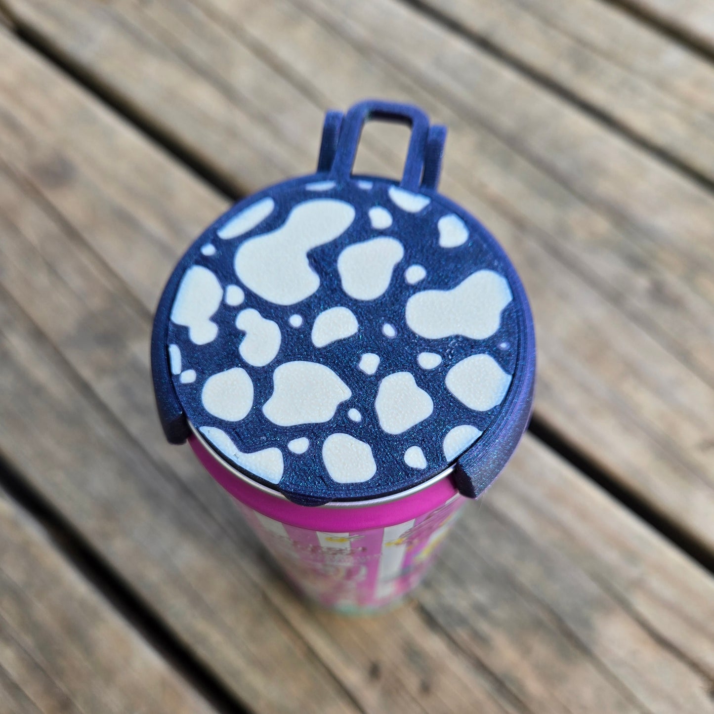 Cow Print Can Lid